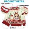 Happy Pawlidays - Dog & Cat Personalized Custom Ugly Sweatshirt - Unisex Wool Jumper - Christmas Gift For Pet Owners, Pet Lovers