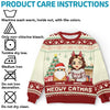 Happy Pawlidays - Dog & Cat Personalized Custom Ugly Sweatshirt - Unisex Wool Jumper - Christmas Gift For Pet Owners, Pet Lovers