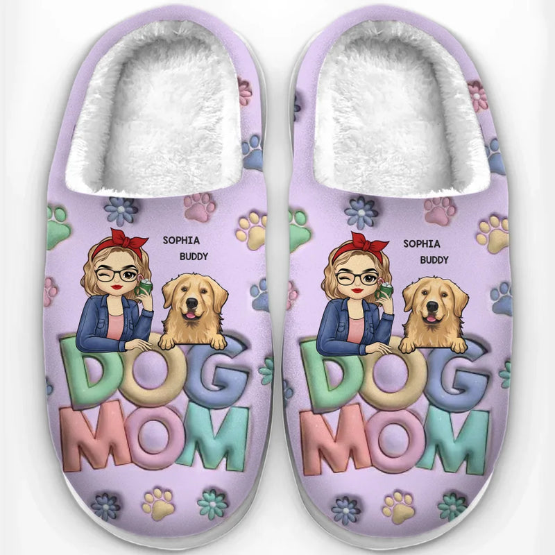 Warm Feet And Happy Pets Make The Best Combo - Dog & Cat Personalized Custom Fluffy Slippers - Christmas Gift For Pet Owners, Pet Lovers