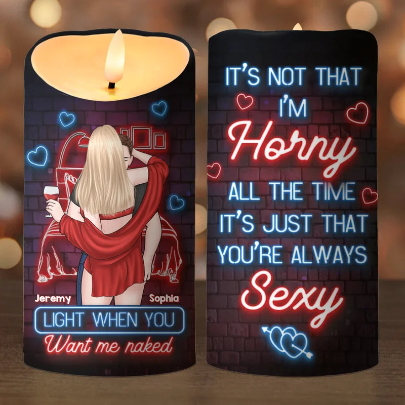 You Make The Season Bright - Couple Personalized Custom LED Candle - Christmas Gift For Husband Wife, Anniversary