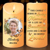 Custom Photo You Are Never Gone From My Heart - Memorial Personalized Custom LED Candle - New Arrival, Christmas Gift, Sympathy Gift For Family Members