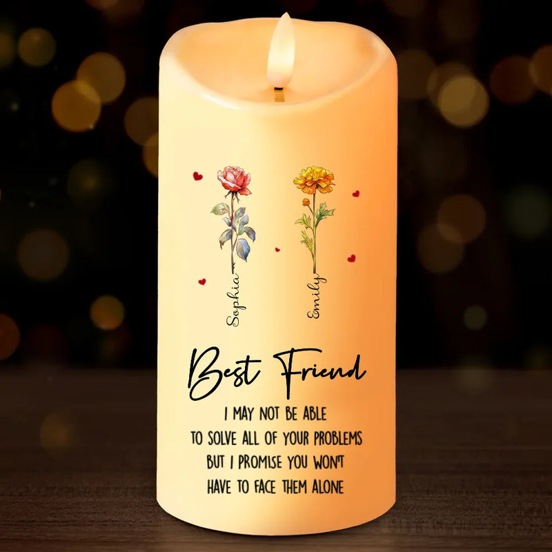 I’m Here For You, No Matter What - Bestie Personalized Custom LED Candle - Christmas Gift For Best Friends, BFF, Sisters