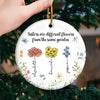 Sisters Are Different Flowers From The Same Garden - Bestie Personalized Custom Ornament - Ceramic Round Shaped - Christmas Gift For Best Friends, BFF, Sisters