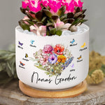 Custom Name Grandma's Garden Gifts for Grandma - Personalized Ceramic Plant Pot
