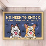 Custom Name Funny Dog Welcome Decor - Personalized Doormat
