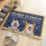 Custom Name Funny Dog Welcome Decor - Personalized Doormat