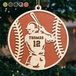 Custom Name and Number Baseball Gifts for Players - Personalized Ornament