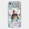 Custom Photo The Brave May Fall, But Never Yield - Memorial Personalized Custom Clear Phone Case - Sympathy Gift For Family Members