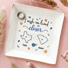 Close At Heart, Far In Miles - Bestie Personalized Custom Jewelry Dish - Christmas Gift For Best Friends, BFF, Sisters