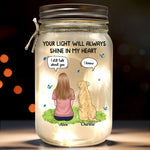 Custom Name Pet Memorial Gifts - Personalized Mason Jar Light