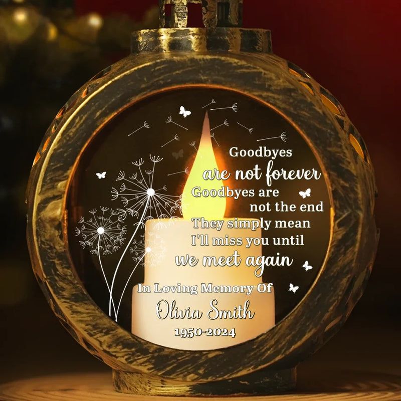 Custom Name Memorial Remembrance Gifts - Personalized Candlelight Lantern Ornament