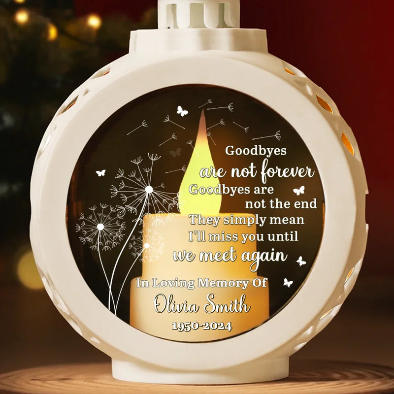 Custom Name Memorial Remembrance Gifts - Personalized Candlelight Lantern Ornament