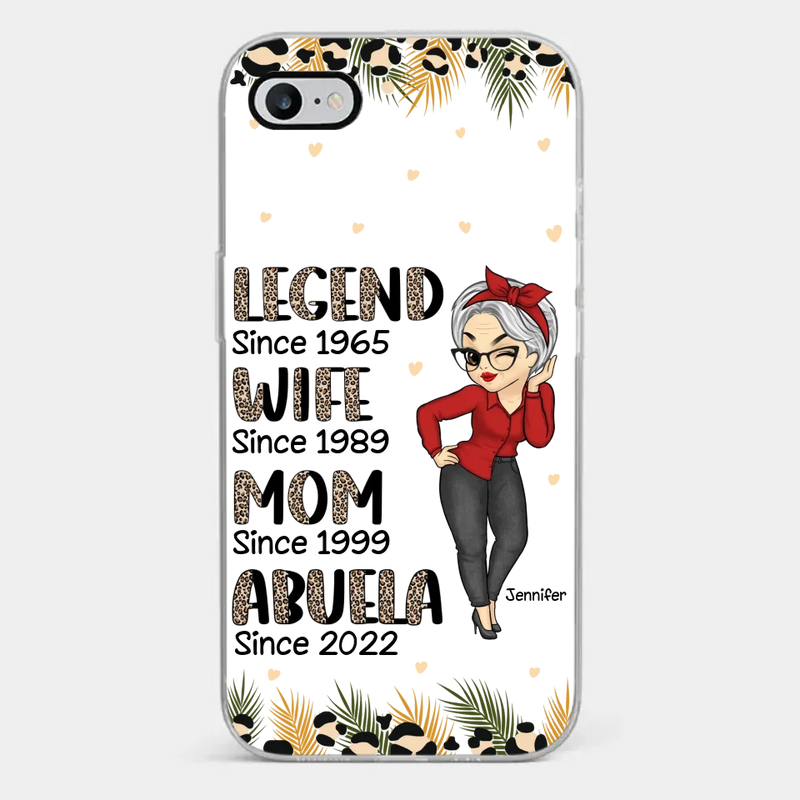 Promoted To Great Grandma - Family Personalized Custom Clear Phone Case - Gift For Mom, Grandma