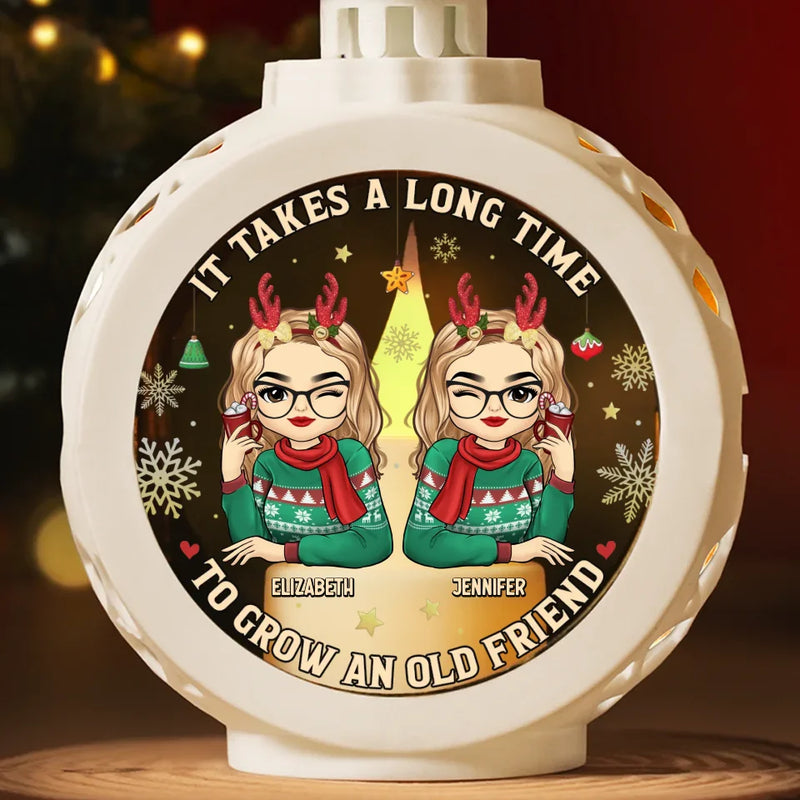 Besties Make Life Sparkle - Bestie Personalized Custom Candlelight Lantern Ornament - Christmas Gift For Best Friends, BFF, Sisters