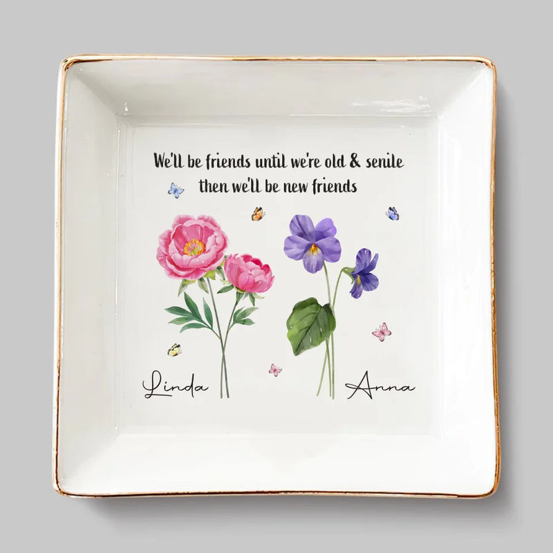 Custom Name Best Friend Gifts - Personalized Jewelry Dish