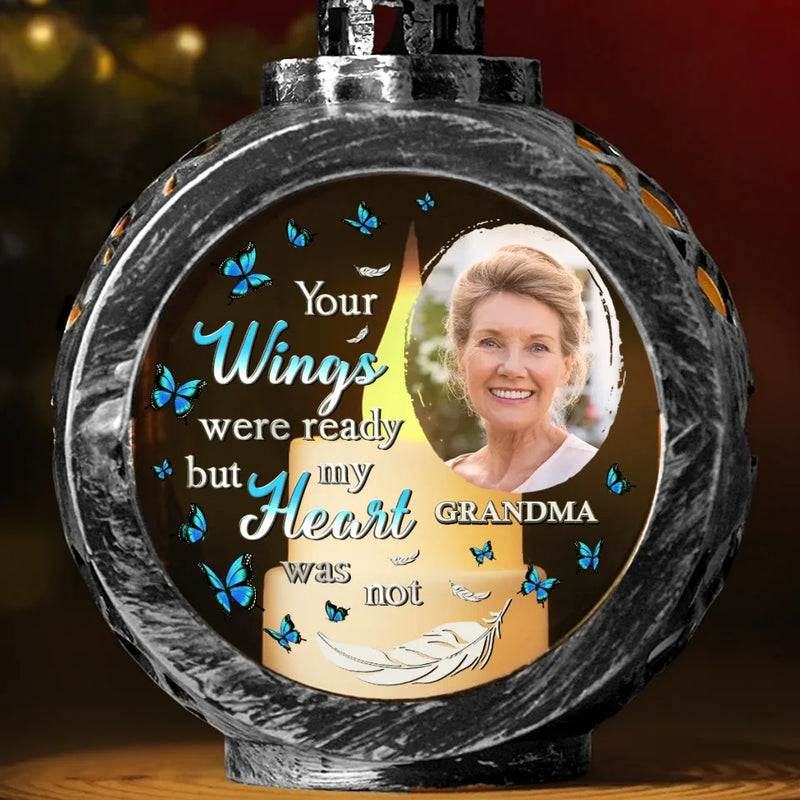 Custom Photo The Song Is Ended, But The Melody Lingers On - Memorial Personalized Custom Candlelight Lantern Ornament - Sympathy Gift, Christmas Gift For Family Members
