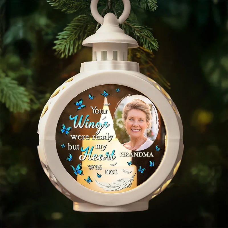 Custom Photo The Song Is Ended, But The Melody Lingers On - Memorial Personalized Custom Candlelight Lantern Ornament - Sympathy Gift, Christmas Gift For Family Members