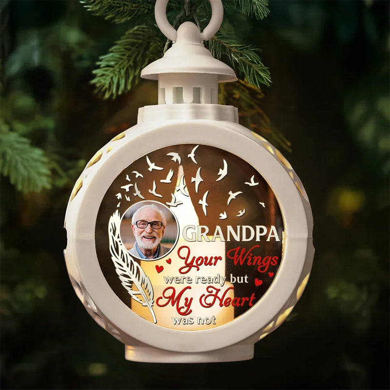 Custom Photo Your Spirit Remains With Us - Memorial Personalized Custom Candlelight Lantern Ornament - Sympathy Gift, Christmas Gift For Family Members