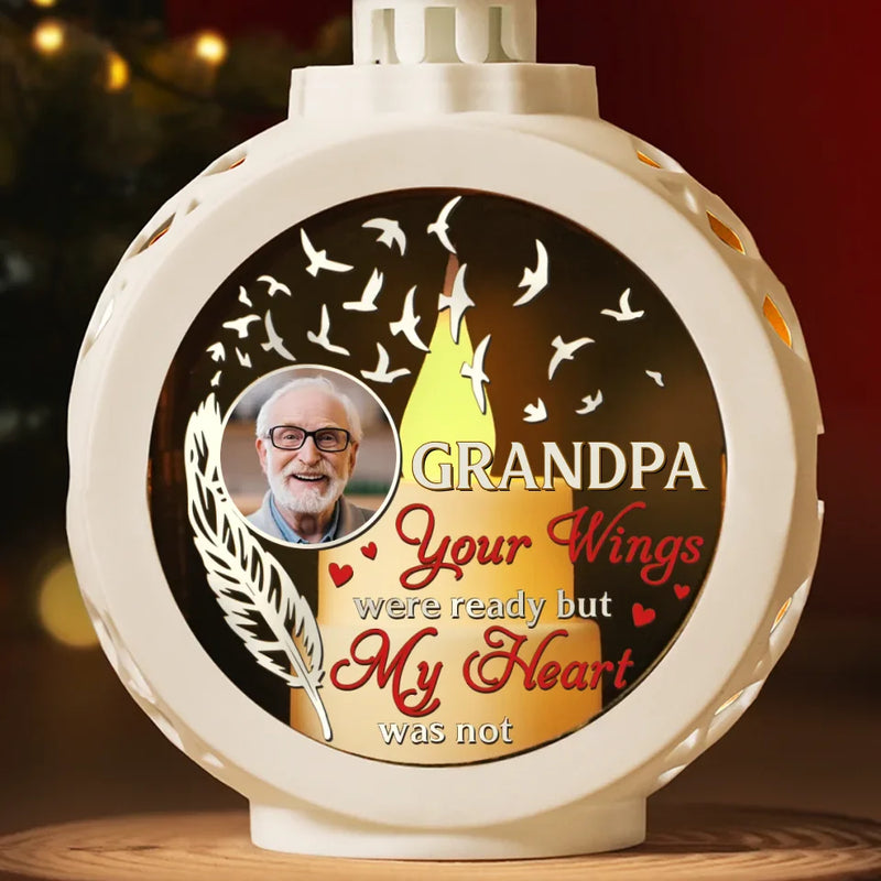 Custom Photo Your Spirit Remains With Us - Memorial Personalized Custom Candlelight Lantern Ornament - Sympathy Gift, Christmas Gift For Family Members