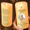Custom Photo Thank You For The Memories - Memorial Personalized Custom LED Candle - Sympathy Gift, Christmas Gift For Family Members