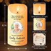 Custom Photo Thank You For The Memories - Memorial Personalized Custom LED Candle - Sympathy Gift, Christmas Gift For Family Members