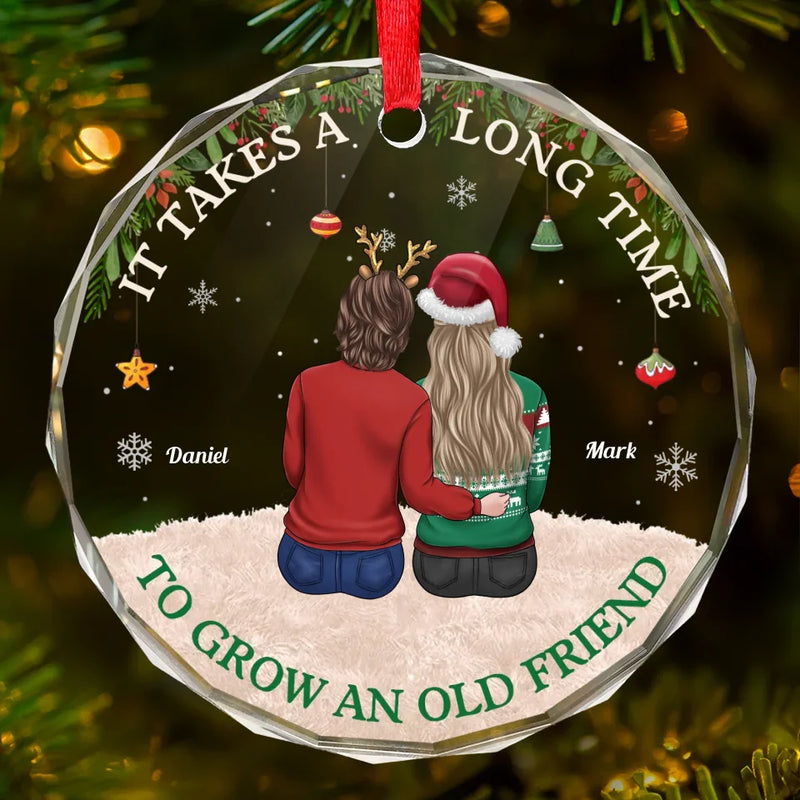 We Are Rich In Friends - Bestie Personalized Custom Circle Glass Ornament - Christmas Gift For Best Friends, BFF, Sisters