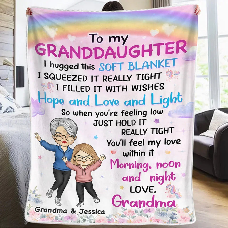 Love Always Wraps You In Warmth - Family Personalized Custom Blanket - Christmas Gift For Grandma, Grandkid