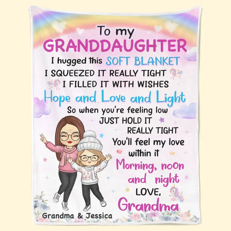 Love Always Wraps You In Warmth - Family Personalized Custom Blanket - Christmas Gift For Grandma, Grandkid
