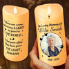 Custom Photo Each Memory Is A Glimpse Of Joy We Shared - Memorial Personalized Custom LED Candle - Sympathy Gift, Christmas Gift For Family Members
