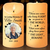 Custom Photo Each Memory Is A Glimpse Of Joy We Shared - Memorial Personalized Custom LED Candle - Sympathy Gift, Christmas Gift For Family Members