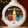 Christmas Is Our Good Time - Couple Personalized Custom Candlelight Lantern Ornament - Christmas Gift For Husband Wife, Anniversary, Pet Owners, Pet Lovers