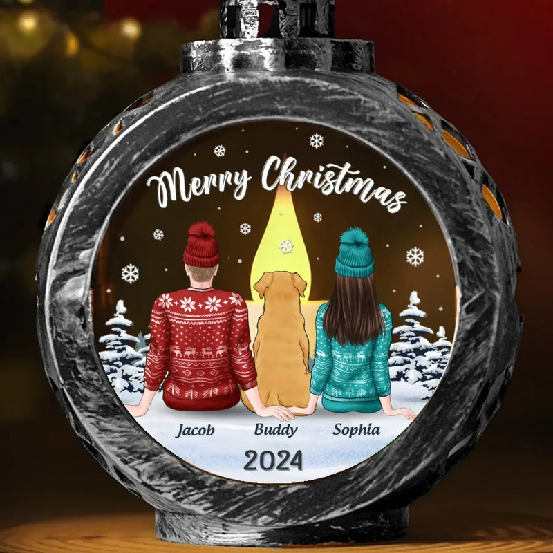 Christmas Is Our Good Time - Couple Personalized Custom Candlelight Lantern Ornament - Christmas Gift For Husband Wife, Anniversary, Pet Owners, Pet Lovers