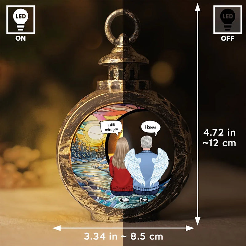Our Love Won't Fade Away - Memorial Personalized Custom Candlelight Lantern Ornament - Sympathy Gift, Christmas Gift For Family Members