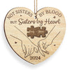 Our Hearts Tied Together - Bestie Personalized Custom Ornament - Wood Custom Shaped - Christmas Gift For Best Friends, BFF, Sisters