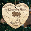 Our Hearts Tied Together - Bestie Personalized Custom Ornament - Wood Custom Shaped - Christmas Gift For Best Friends, BFF, Sisters