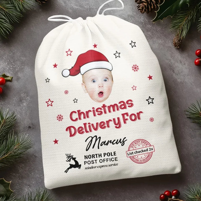 Custom Photo Christmas Gifts for Babies - Personalized Favor Bag