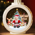Custom Photo Baby's First Christmas Gifts - Personalized Candlelight Lantern Ornament