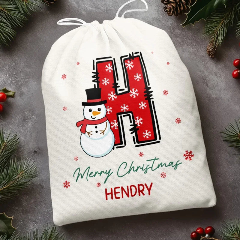 Merry Christmas - Personalized Custom Christmas Favor Bag - Christmas Gift For Family Members