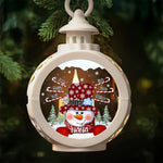 Custom Name Christmas Family Gifts - Personalized Candlelight Lantern Ornament