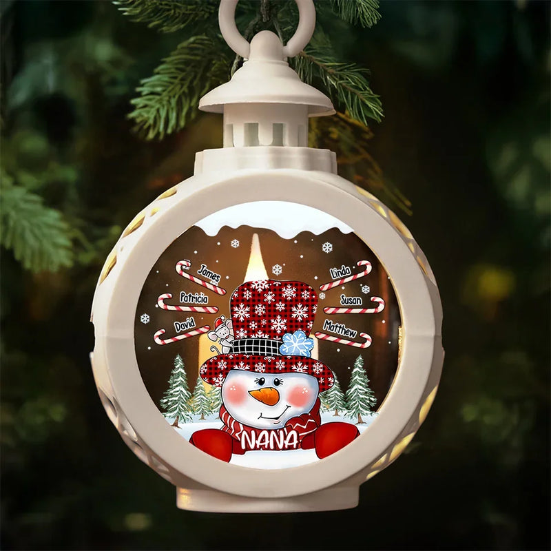 Cherish Every Moment With You - Family Personalized Custom Candlelight Lantern Ornament - Christmas Gift For Mom, Grandma