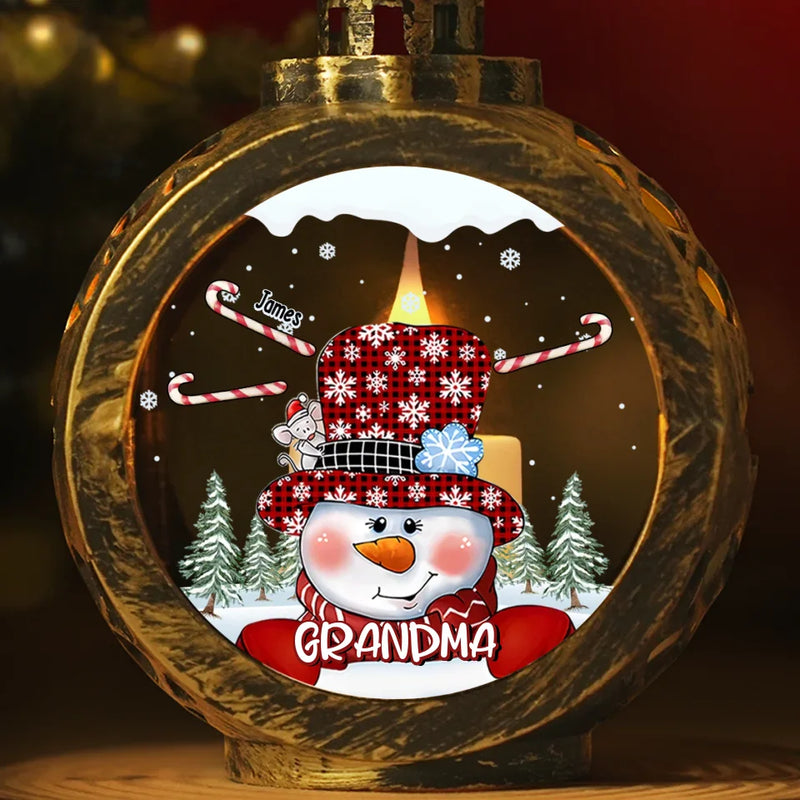 Cherish Every Moment With You - Family Personalized Custom Candlelight Lantern Ornament - Christmas Gift For Mom, Grandma