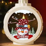 Custom Name Christmas Family Gifts - Personalized Candlelight Lantern Ornament
