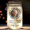 Custom Photo My Heart Filled With Your Love - Memorial Personalized Custom Mason Jar Light - Sympathy Gift, Christmas Gift For Family Members