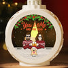 You & Me And The Fur Babies - Couple Personalized Custom Candlelight Lantern Ornament - Christmas Gift For Husband Wife, Anniversary, Pet Owners, Pet Lovers