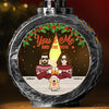 You & Me And The Fur Babies - Couple Personalized Custom Candlelight Lantern Ornament - Christmas Gift For Husband Wife, Anniversary, Pet Owners, Pet Lovers