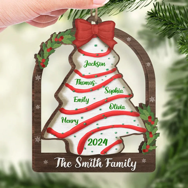 Every Christmas Tree Is A Treasure Trove Of Memories - Family Personalized Custom Ornament - Wood Custom Shaped - Christmas Gift For Family Members