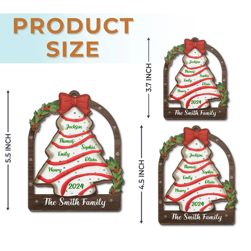 Every Christmas Tree Is A Treasure Trove Of Memories - Family Personalized Custom Ornament - Wood Custom Shaped - Christmas Gift For Family Members