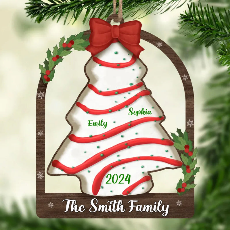 Every Christmas Tree Is A Treasure Trove Of Memories - Family Personalized Custom Ornament - Wood Custom Shaped - Christmas Gift For Family Members