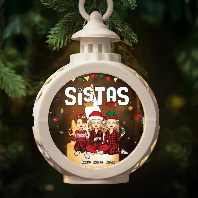 Best Friends Light Up The Darkest Days - Bestie Personalized Custom Candlelight Lantern Ornament - Christmas Gift For Best Friends, BFF, Sisters