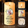 Custom Photo To Our Loved Ones Who Are Dancing With Us In Heaven - Memorial Personalized Custom LED Candle - Sympathy Gift, Christmas Gift For Family Members